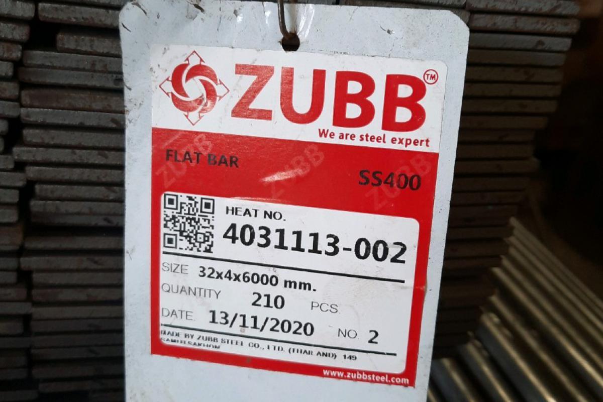 ป้ายฉลาก เหล็กแบน 1″1/4 ZUBB