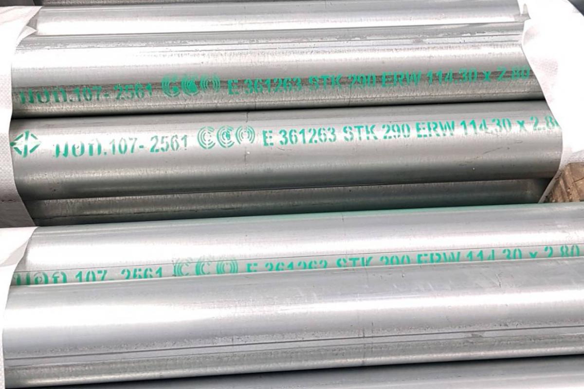 แป๊ปดำ gi 4″ หนา 2.8 มอก z08 พ่นข้าง
