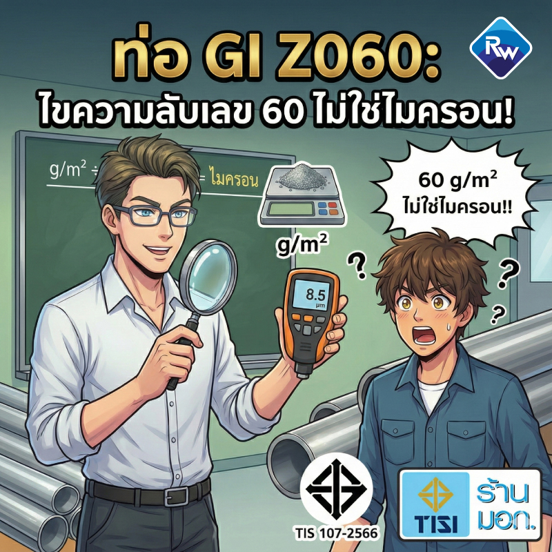 เข้าใจผิดกันเยอะ ⚠️ ตัวเลข Z060 บนท่อ GI ไม่ได้เคลือบสังกะสีหนา 60 ไมครอน😱