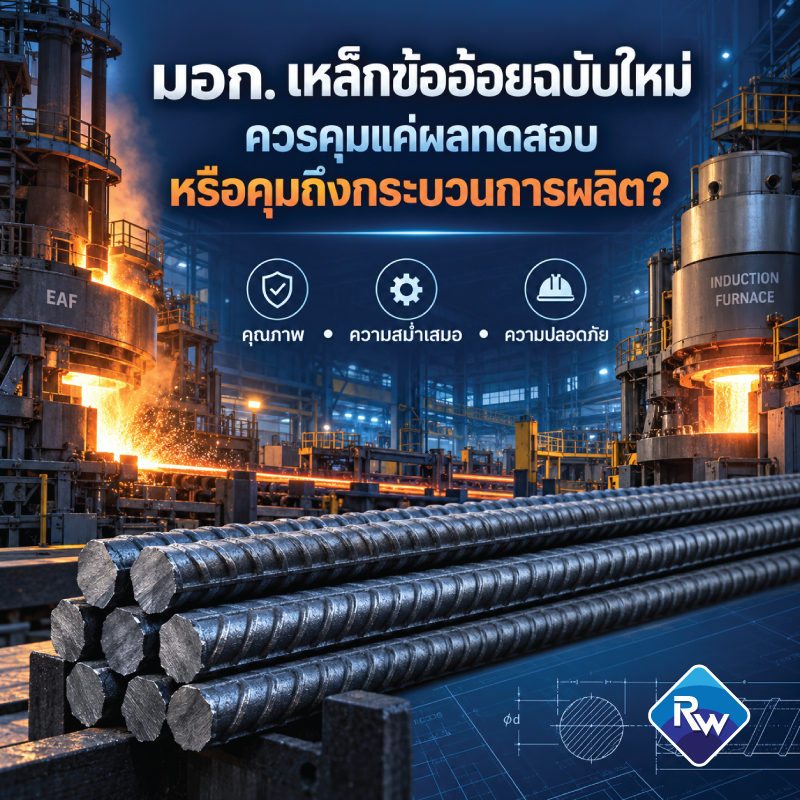 ปรับ มอก. เหล็กข้ออ้อยฉบับใหม่ ควรคุมเพียง “ผลทดสอบ” หรือต้องรวม “กระบวนการผลิต” ด้วย?