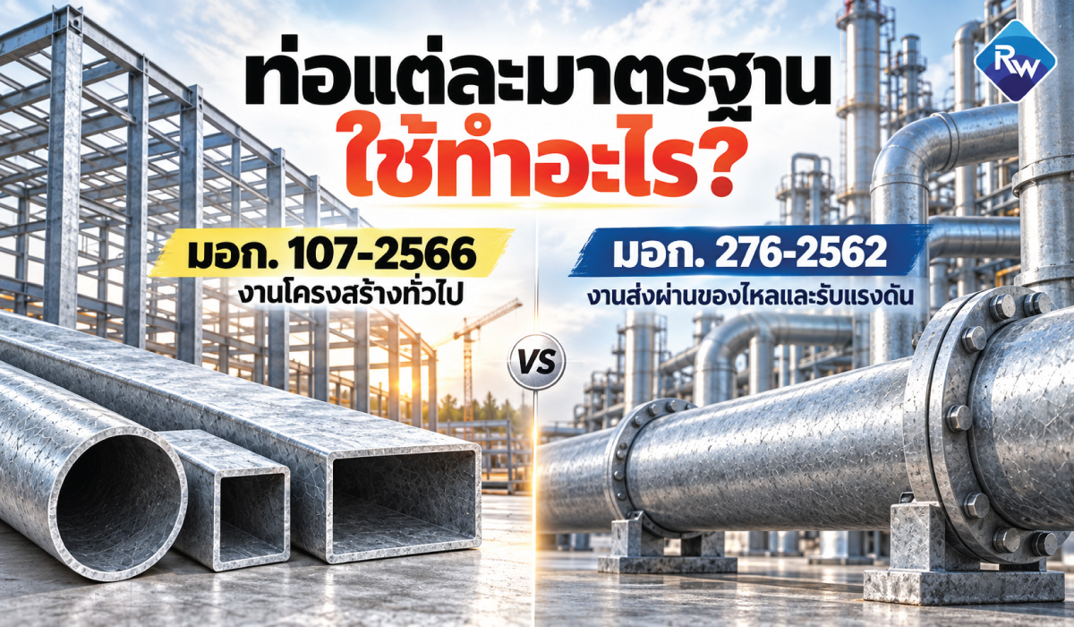 ท่อเคลือบสังกะสีเหมือนกัน ไม่ได้แปลว่า 