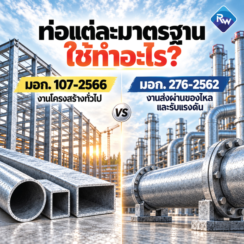 ท่อเคลือบสังกะสีเหมือนกัน ไม่ได้แปลว่า 