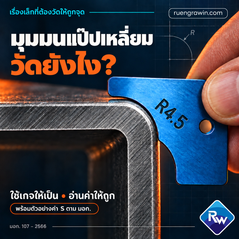 มุมมนแป๊ปเหลี่ยม วัดยังไง?