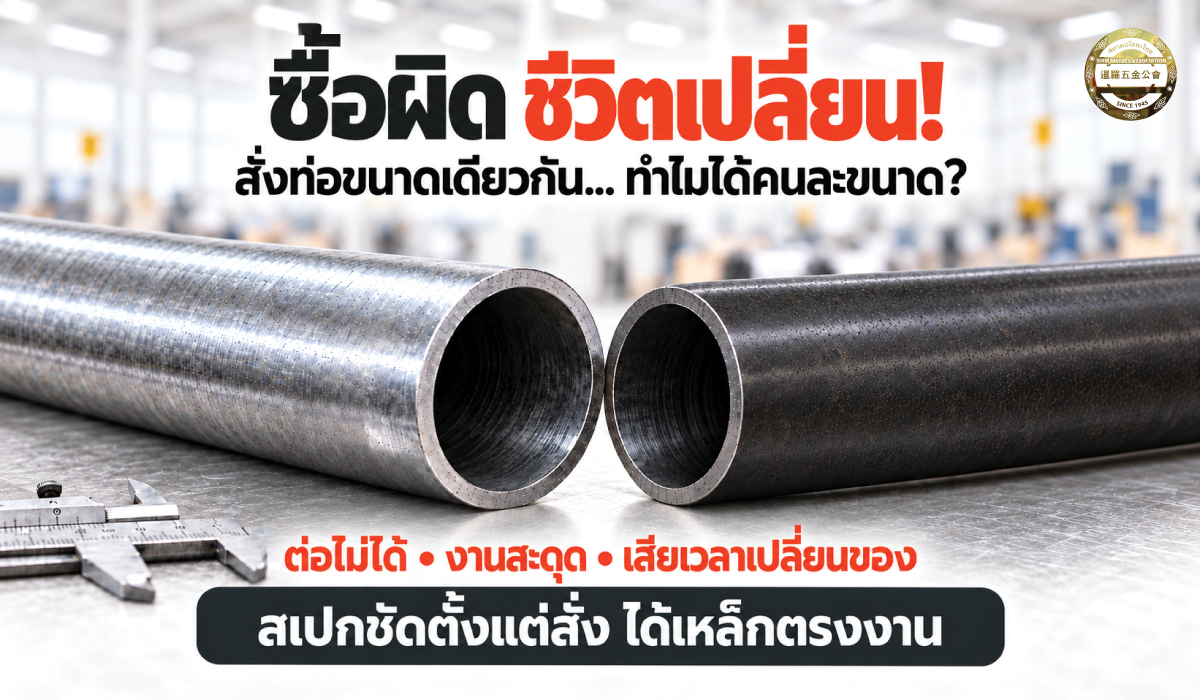 ซื้อผิด ชีวิตเปลี่ยน! สั่งท่อขนาดเดียวกัน ทำไมได้คนละขนาด?