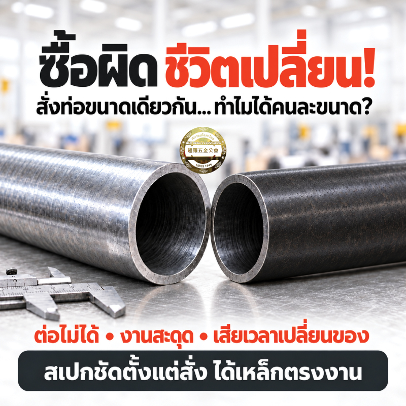 ซื้อผิด ชีวิตเปลี่ยน! สั่งท่อขนาดเดียวกัน ทำไมได้คนละขนาด?