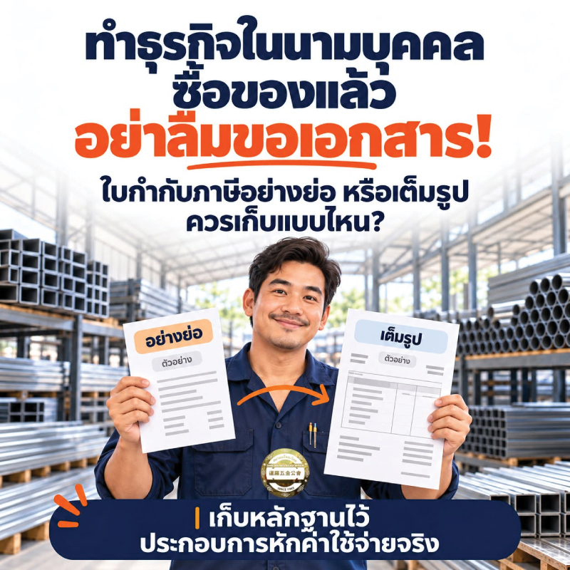 อย่าลืมขอเอกสารเวลาซื้อของ หากทำทำธุรกิจในนามบุคคล!