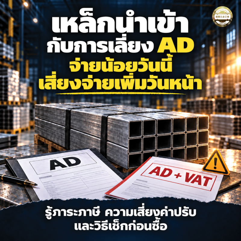 จ่ายน้อยวันนี้ เสี่ยงจ่ายเพิ่มวันหน้า : เหล็กนำเข้าหากเลี่ยง AD จะเกิดอะไรขึ้น?